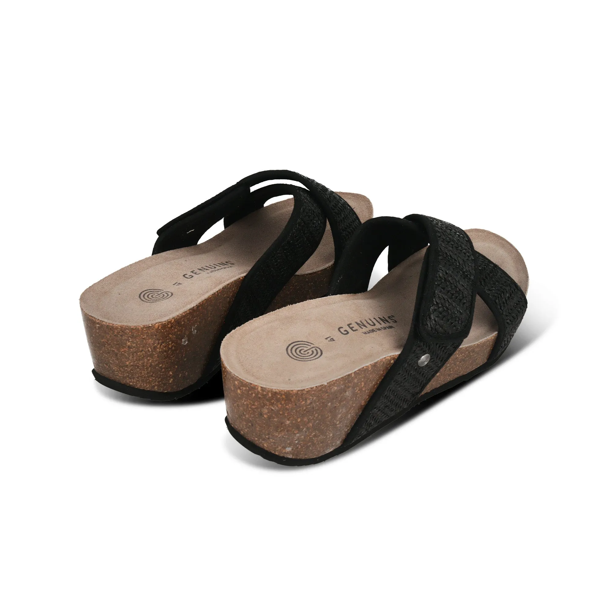 Benicasim Black Raffia Sandal