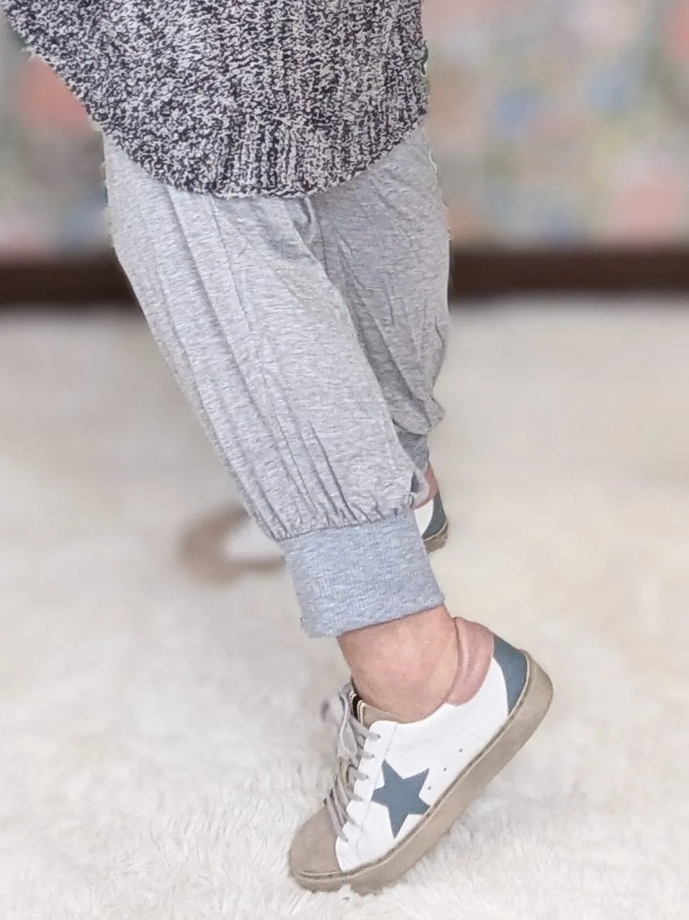 Bennett Tissue Weight Jogger in Heather Gray