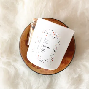 BESPOKE Hand Poured Candle. One of a Kind Custom Fragrance Blend. Wood Wick. 12 oz. Matte White.