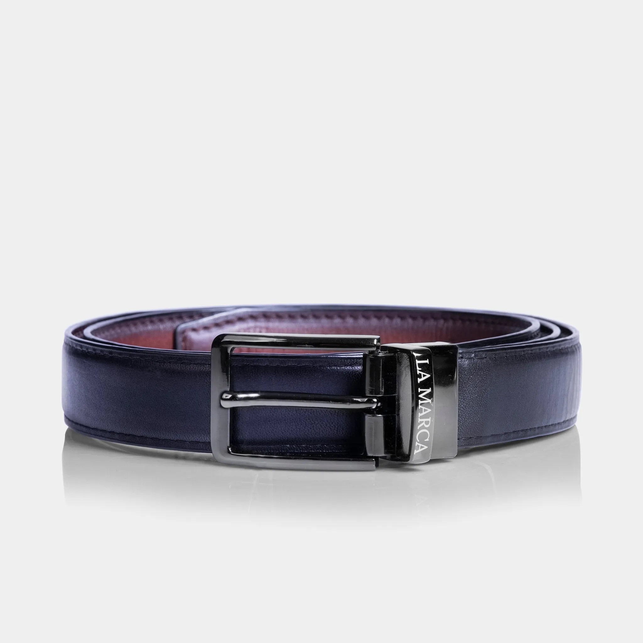 Beverly Reversible Two Tone Belt (Cognac / Navy)