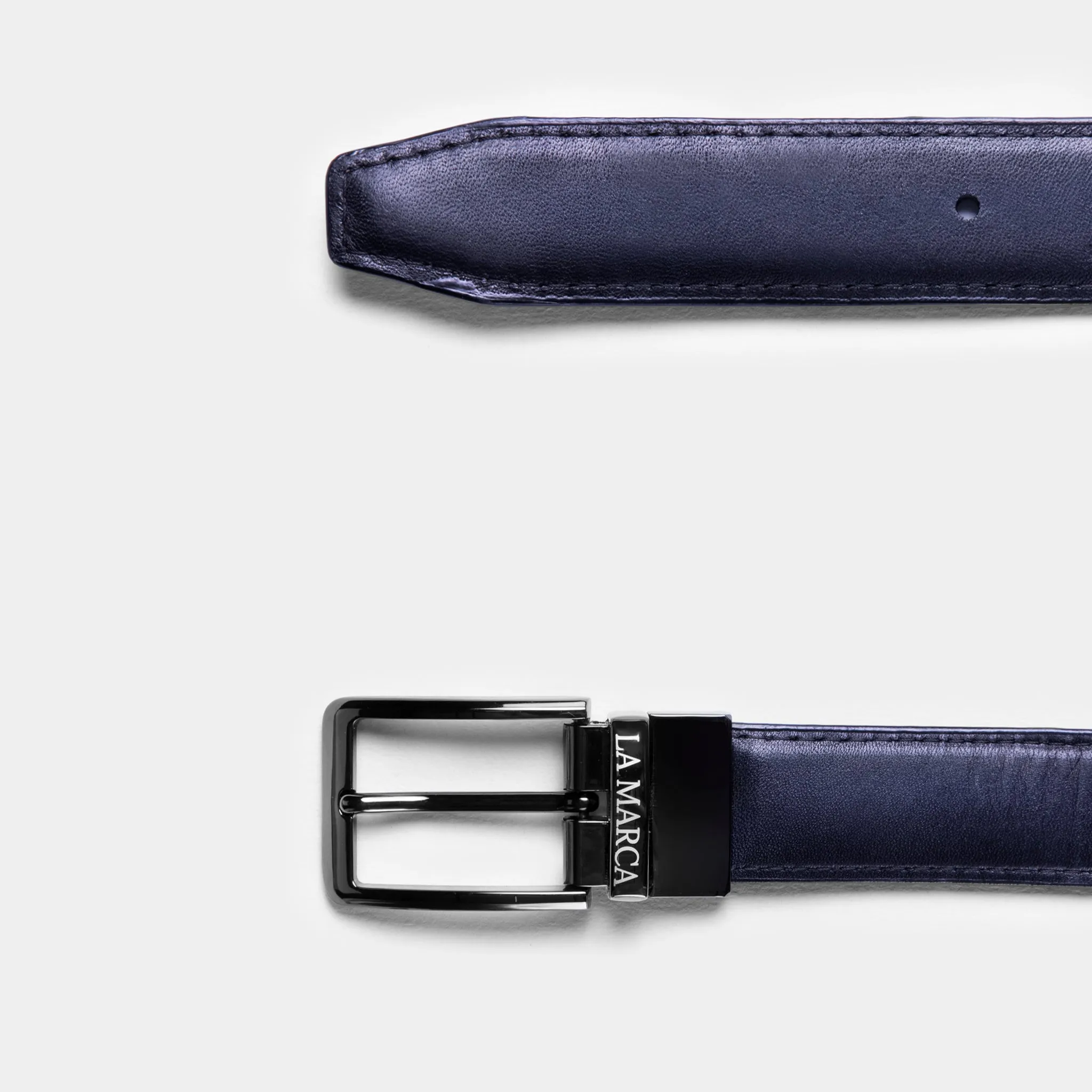 Beverly Reversible Two Tone Belt (Cognac / Navy)