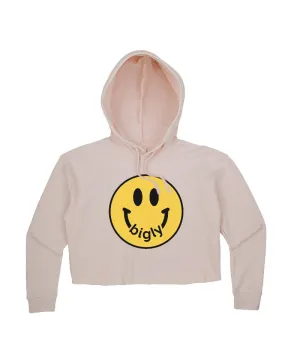Bigly Smiley Cropped Fleece Hoodie (Women's)