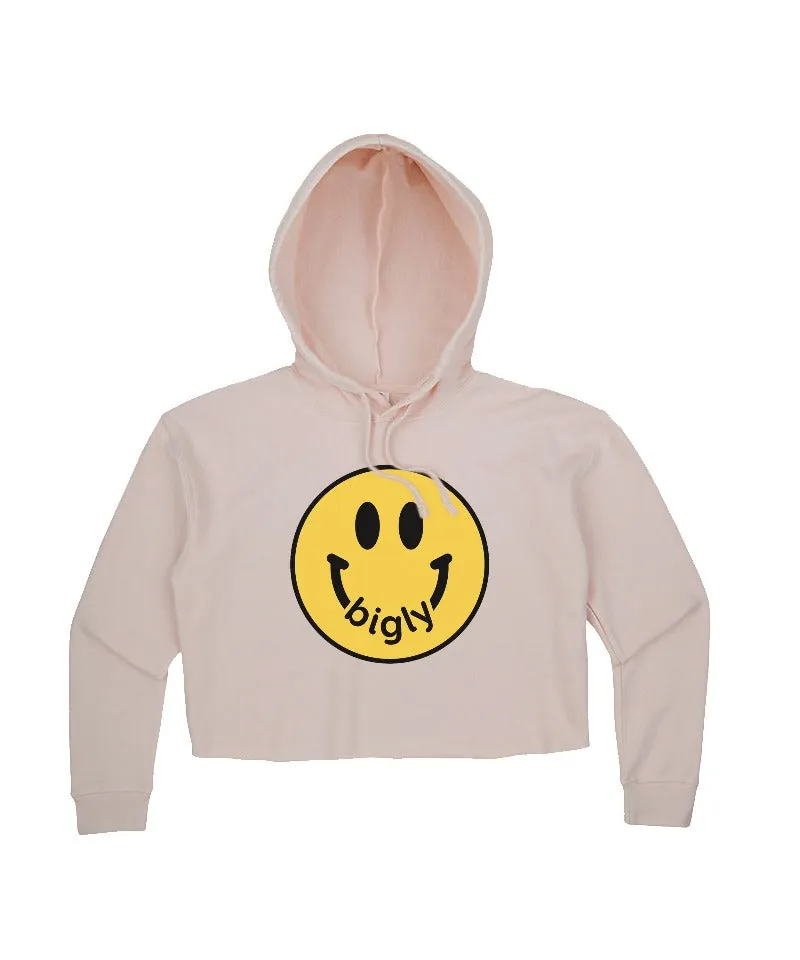 Bigly Smiley Cropped Fleece Hoodie (Women's)