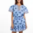 Bindu Esme Top, Blue Daisy