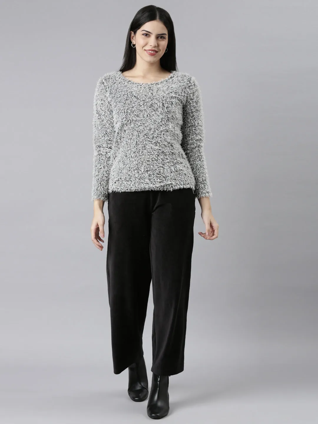 Black Corduroy Wide Pants