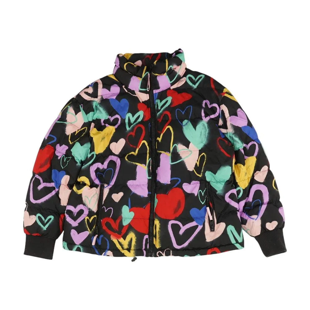 Black Hearts Puffer Jacket
