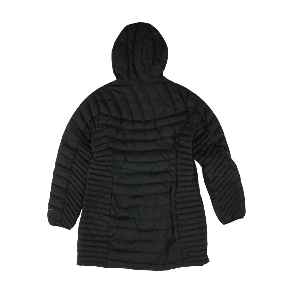 Black Solid Puffer Coat