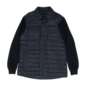 Black Solid Puffer Jacket