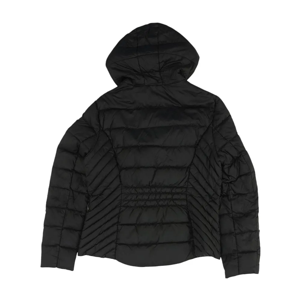 Black Solid Puffer Jacket