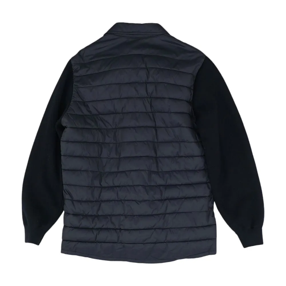 Black Solid Puffer Jacket