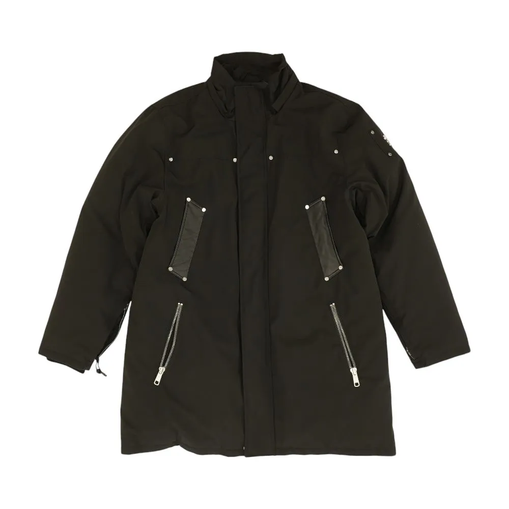 Black Solid Puffer Jacket