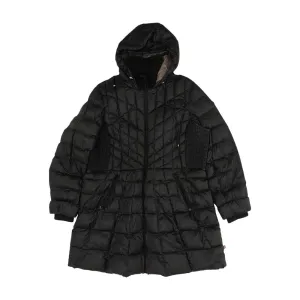 Black Solid Puffer Jacket