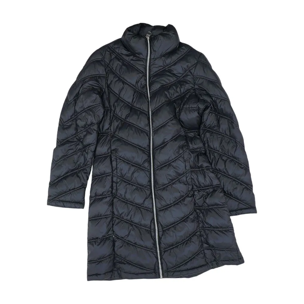 Black Solid Puffer Jacket