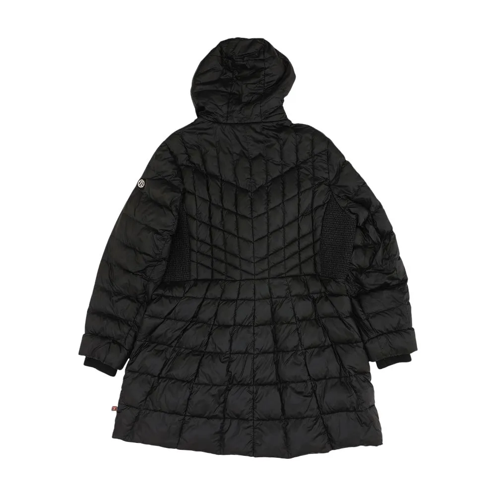Black Solid Puffer Jacket