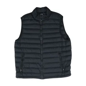 Black Solid Puffer Vest