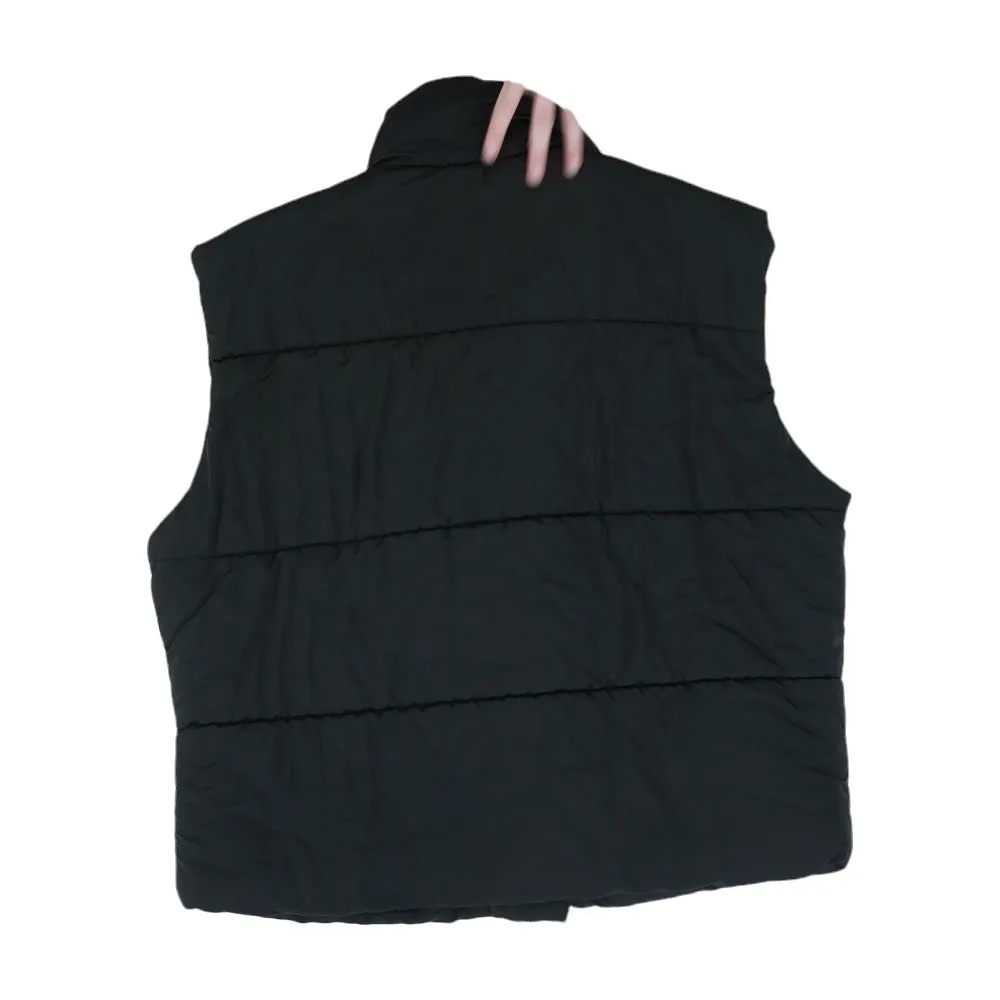 Black Solid Puffer Vest