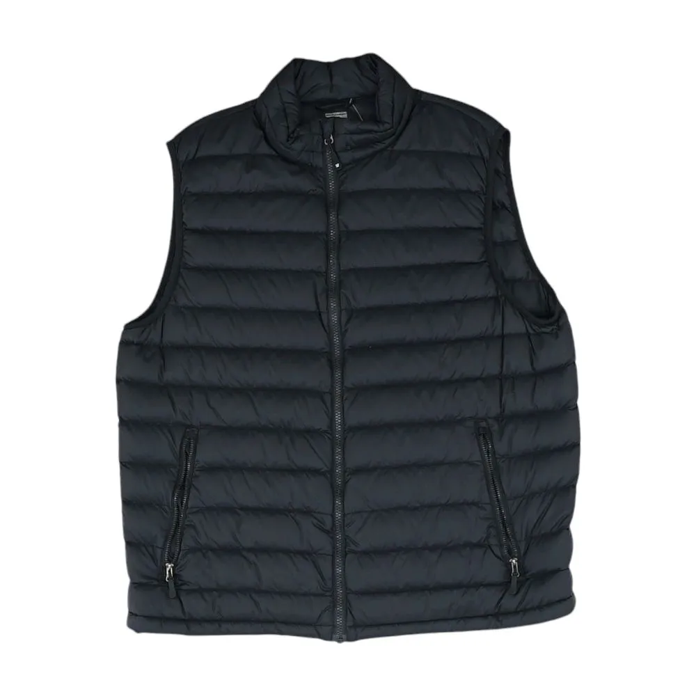 Black Solid Puffer Vest