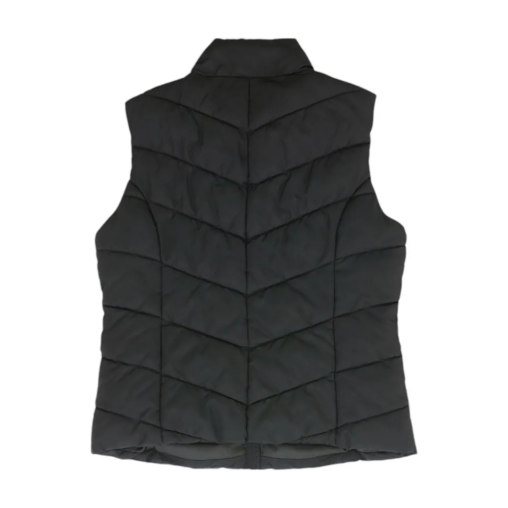 Black Solid Puffer Vest