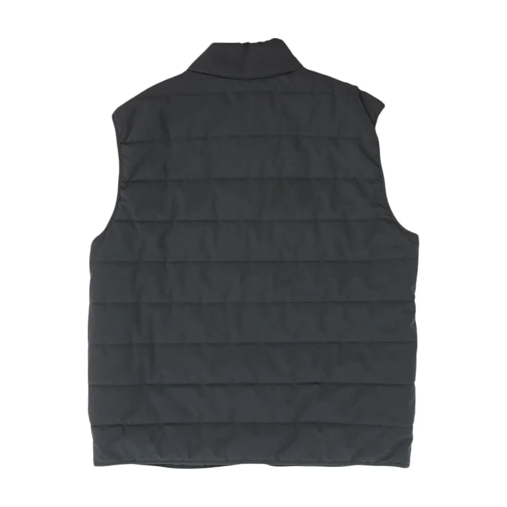 Black Solid Puffer Vest