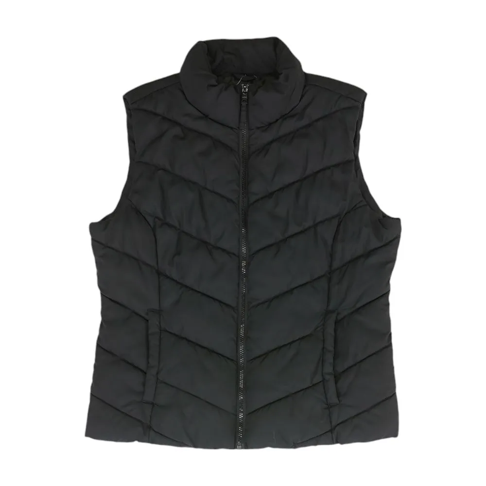 Black Solid Puffer Vest