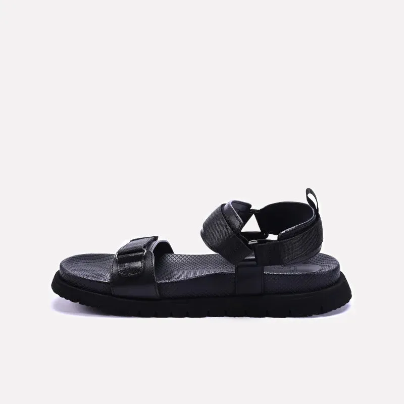 Black Velcro Casual Sandals 0141169