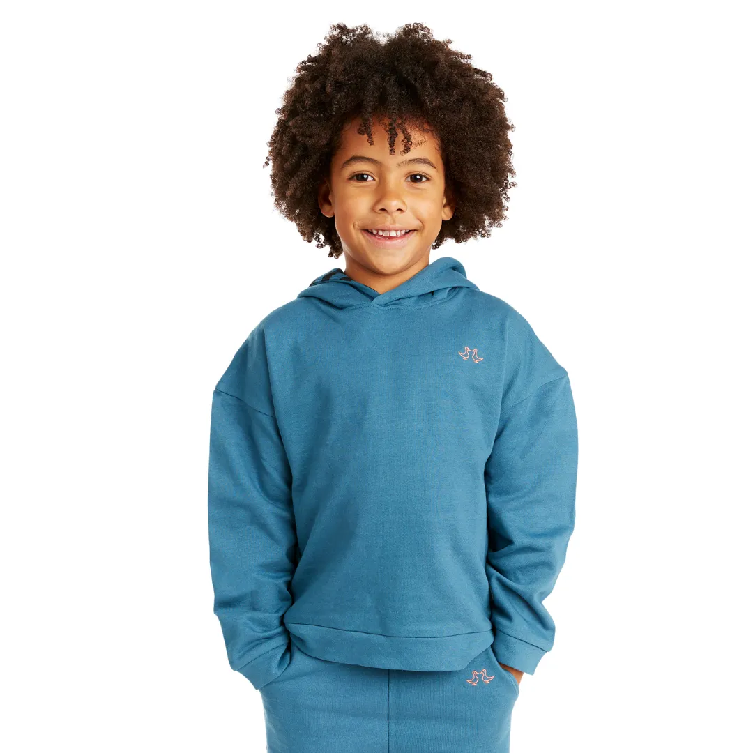 Blue Pull On Organic Cotton Hoodie