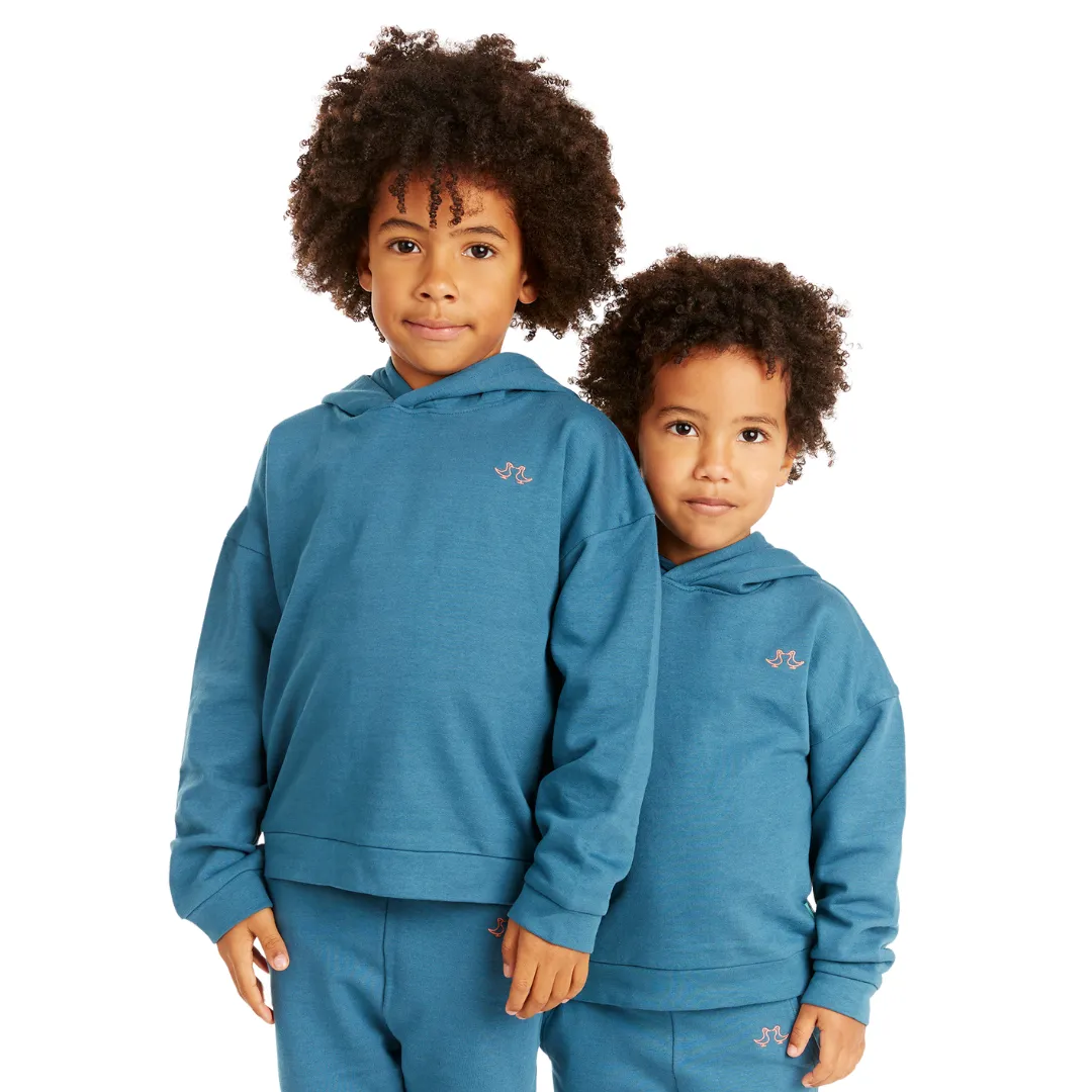 Blue Pull On Organic Cotton Hoodie