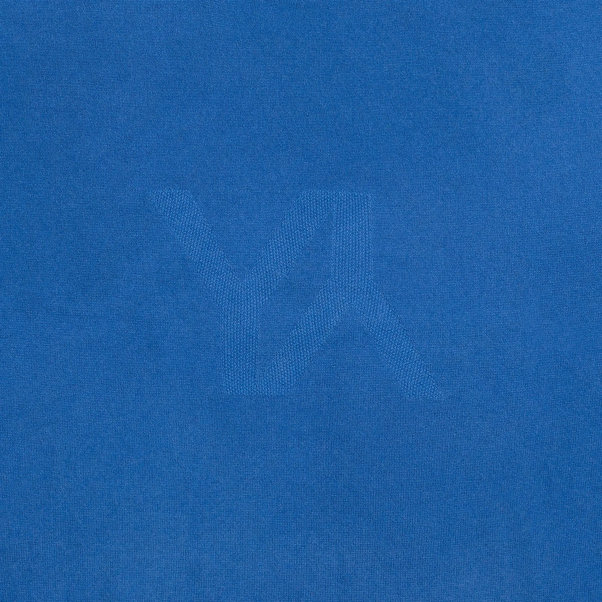 Boxy sweater Cashmere blue with YY logo
