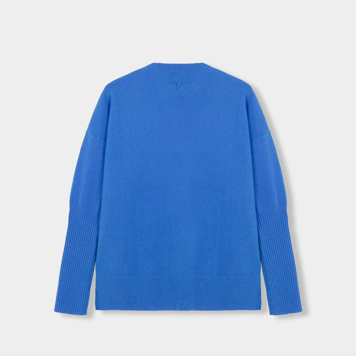 Boxy sweater Cashmere blue with YY logo
