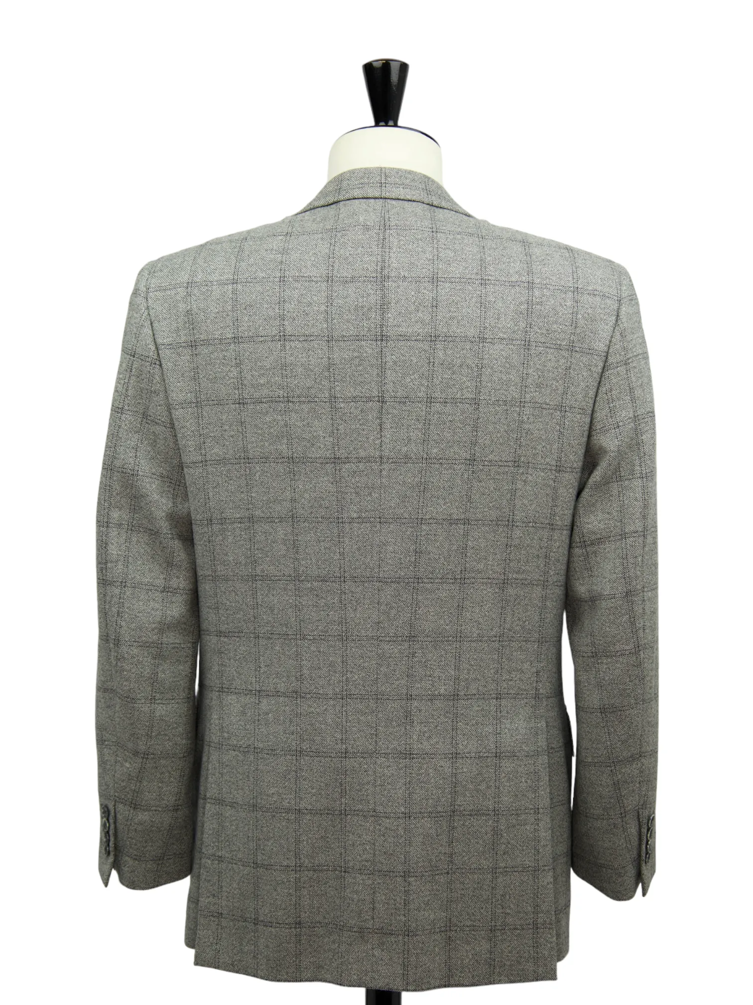 Brioni Grey Wool & Cashmere Windowpane Palatino Jacket