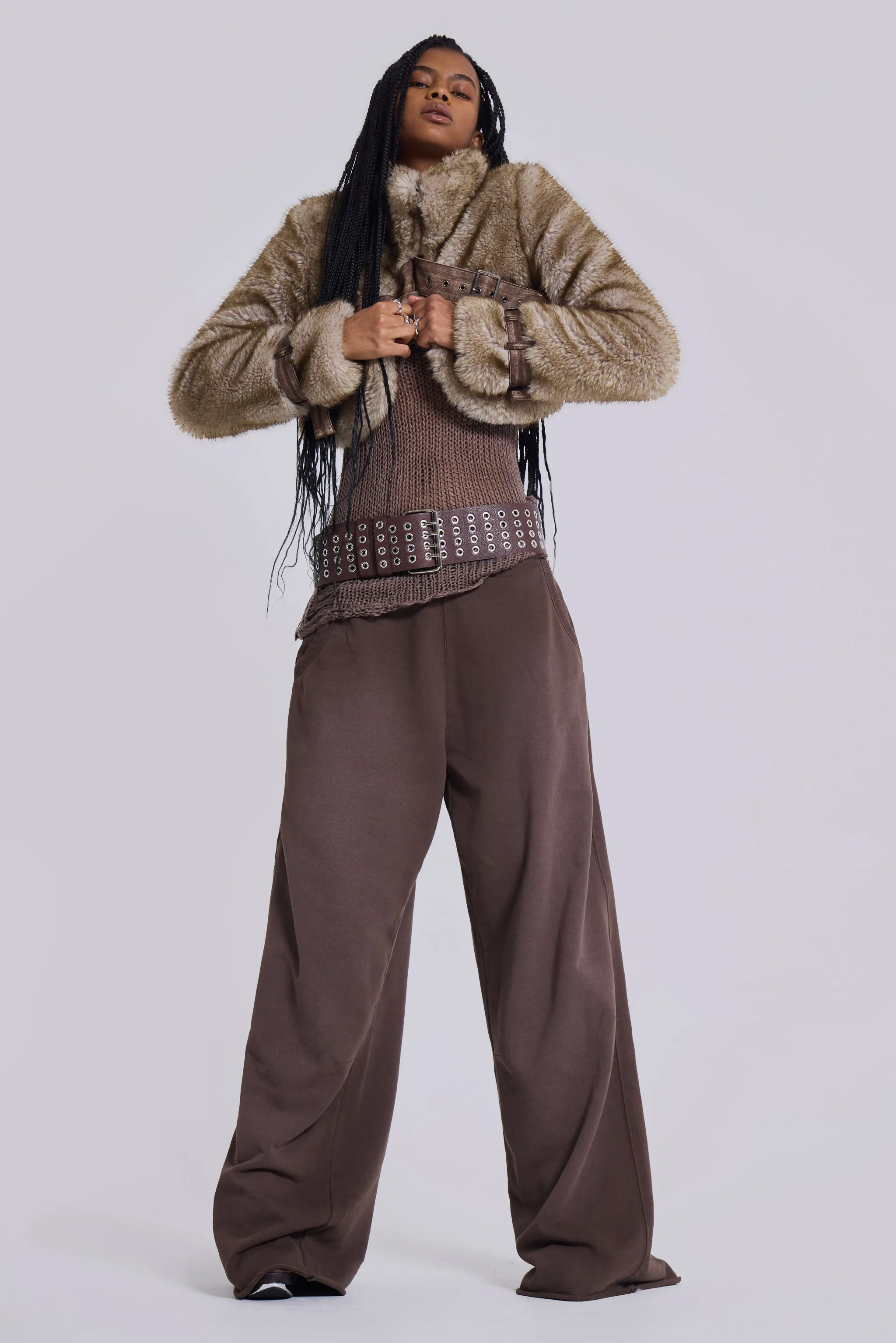Brown Baggy Monster Joggers