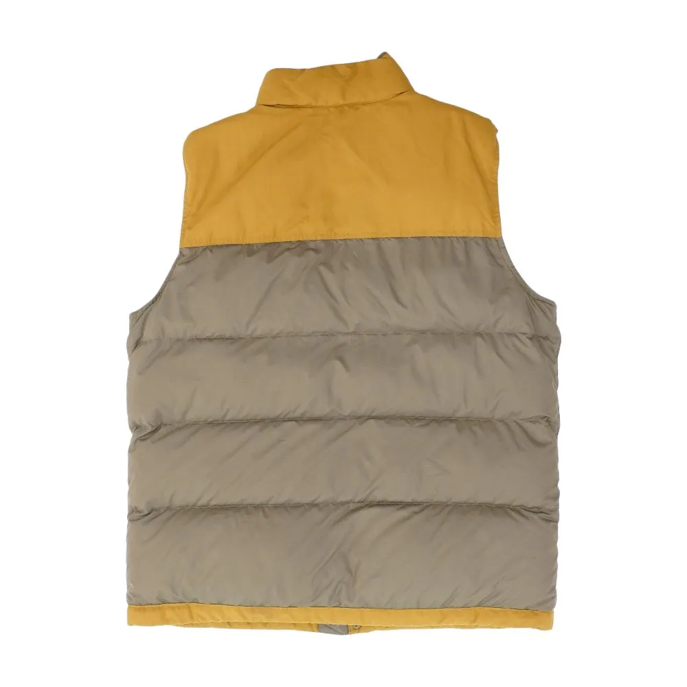 Brown Color Block Puffer Vest