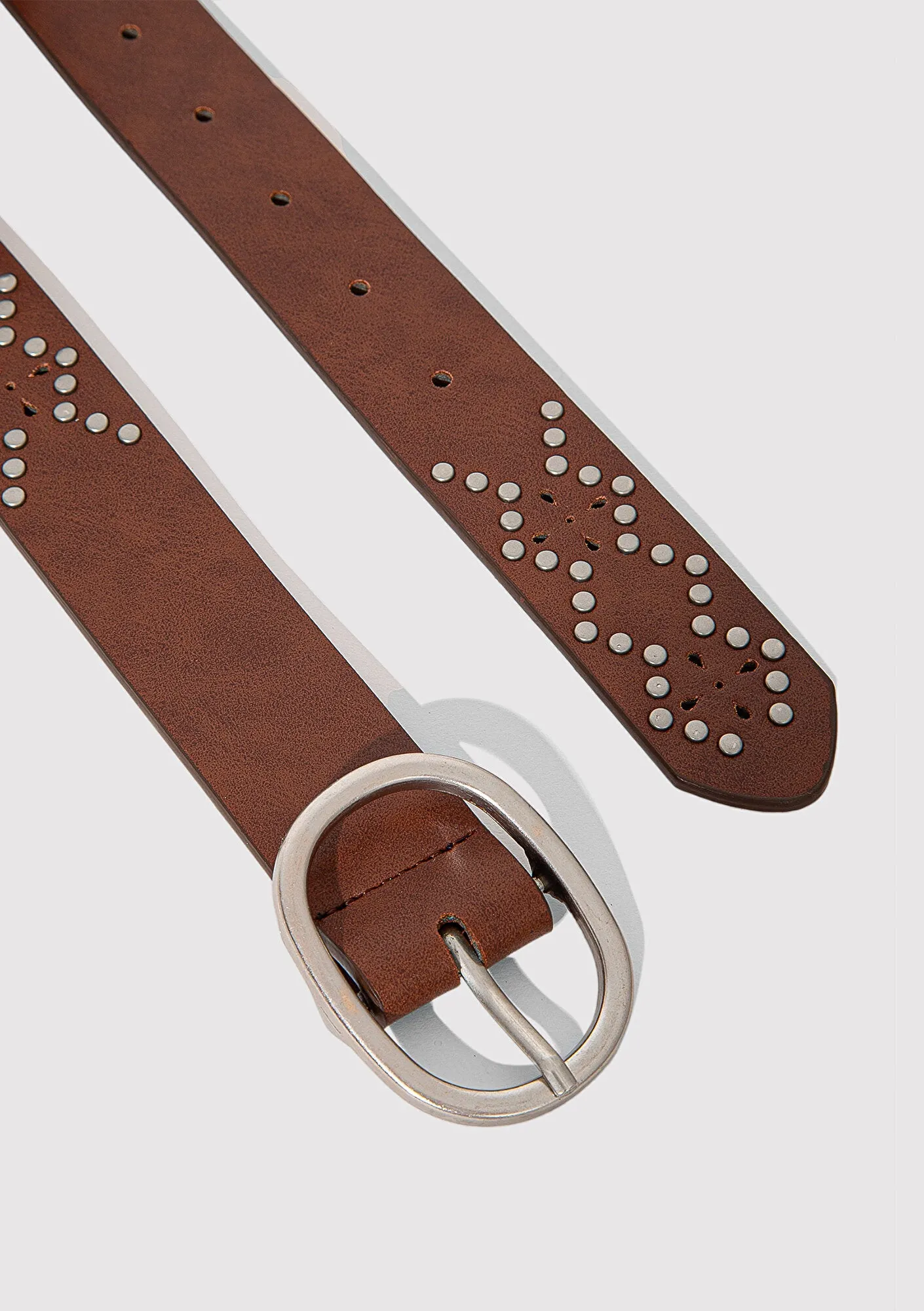 Brown Faux Leather Belt