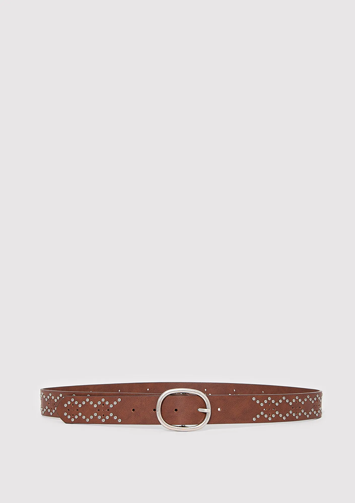 Brown Faux Leather Belt