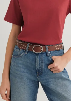 Brown Faux Leather Belt