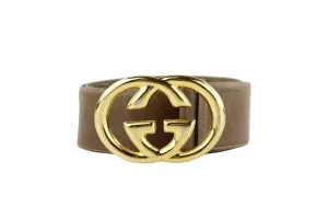 Brown Leather GG Belt 70