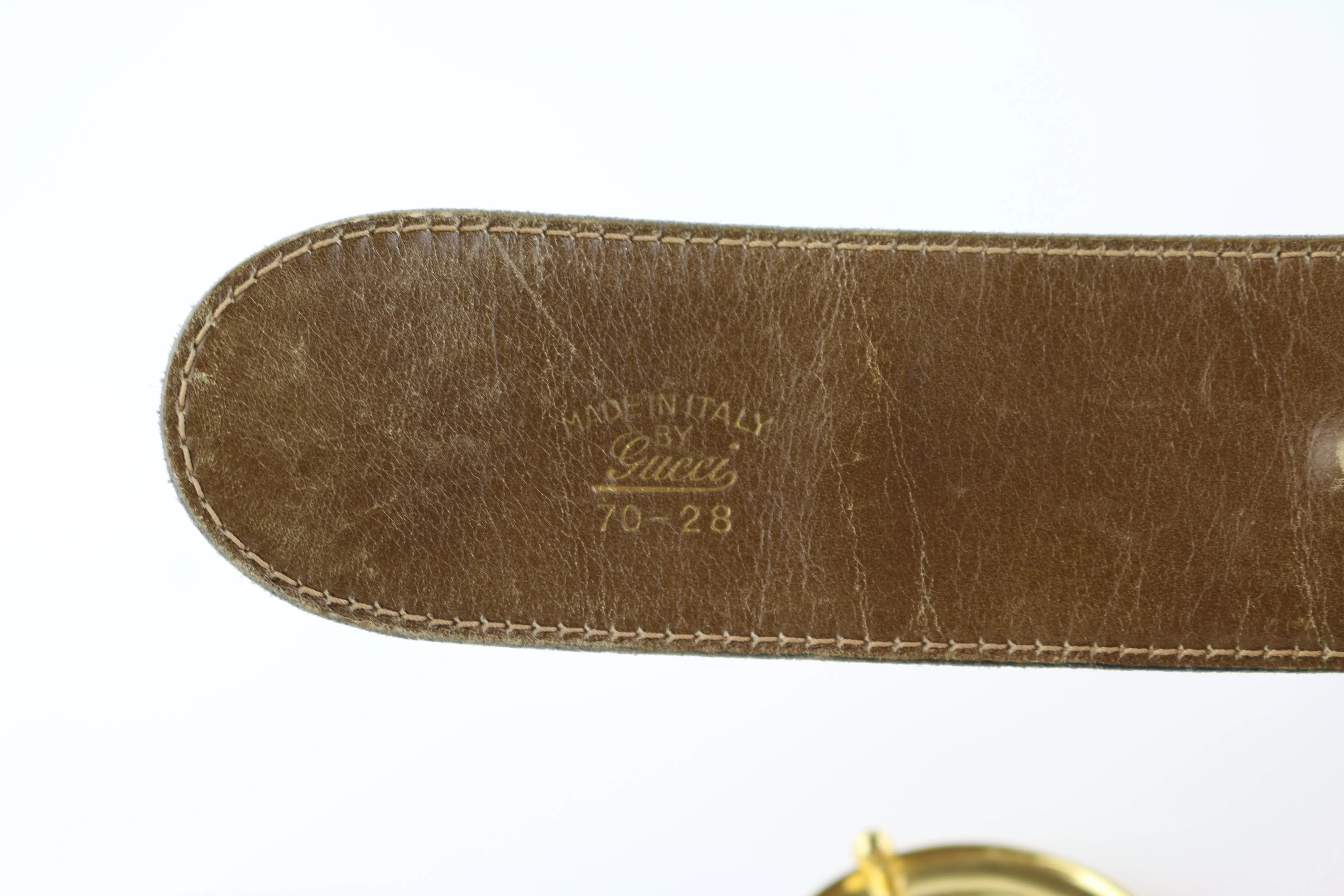 Brown Leather GG Belt 70