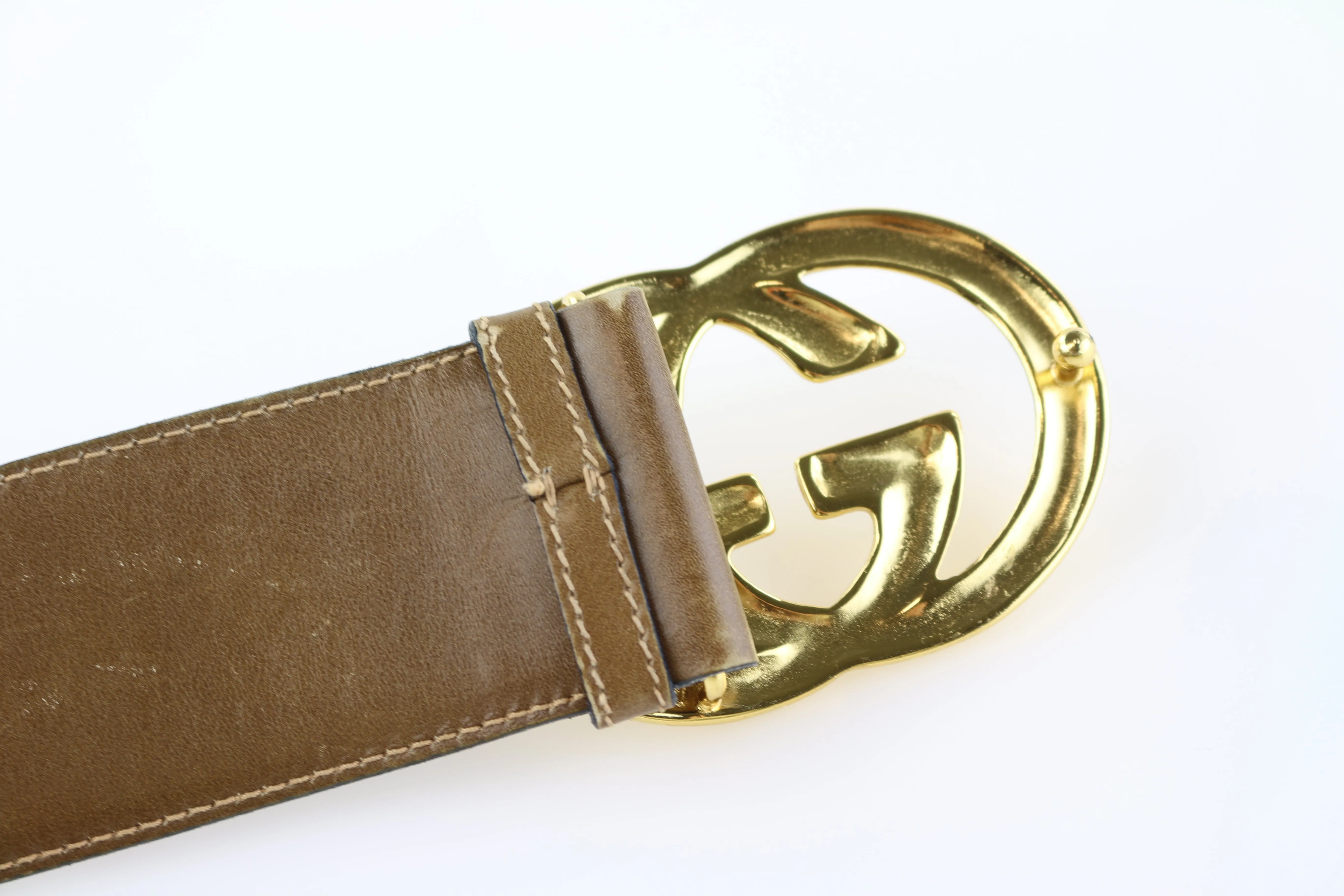 Brown Leather GG Belt 70