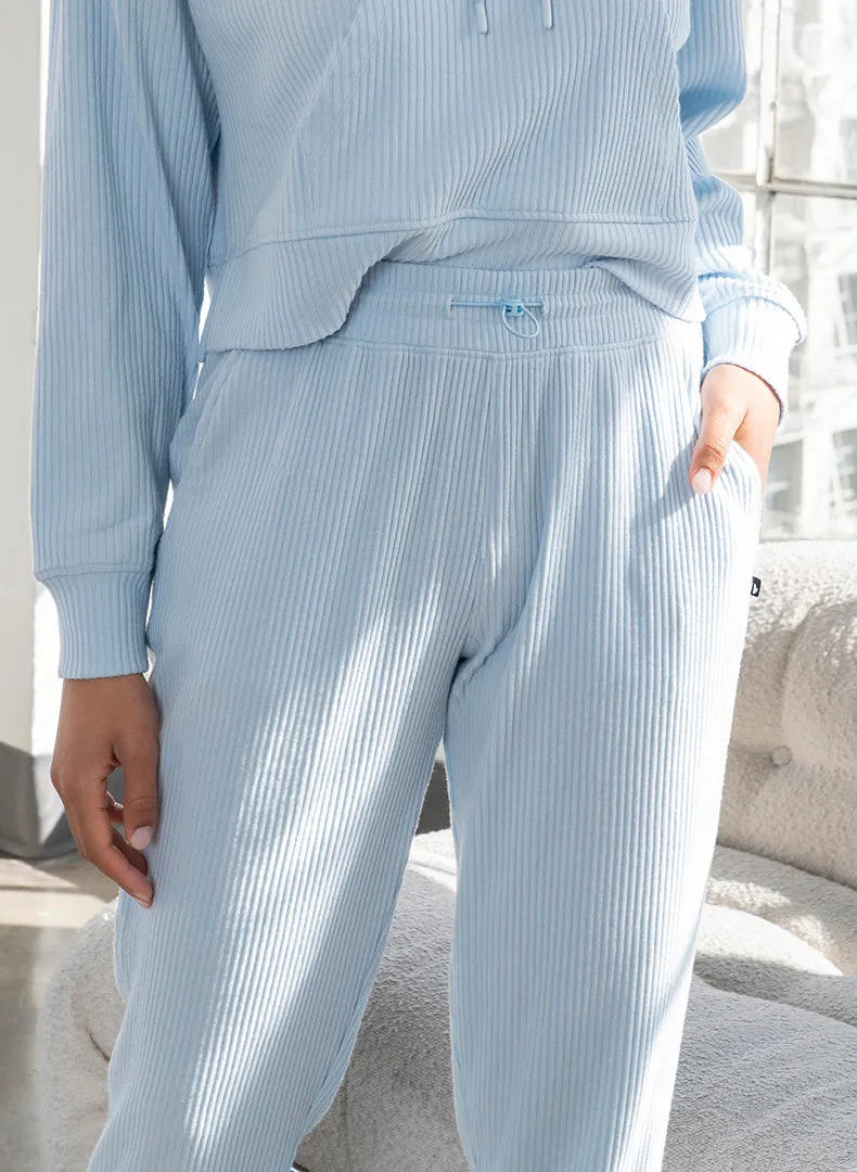 Brushed Rib Pleat Sleeve Hoodie