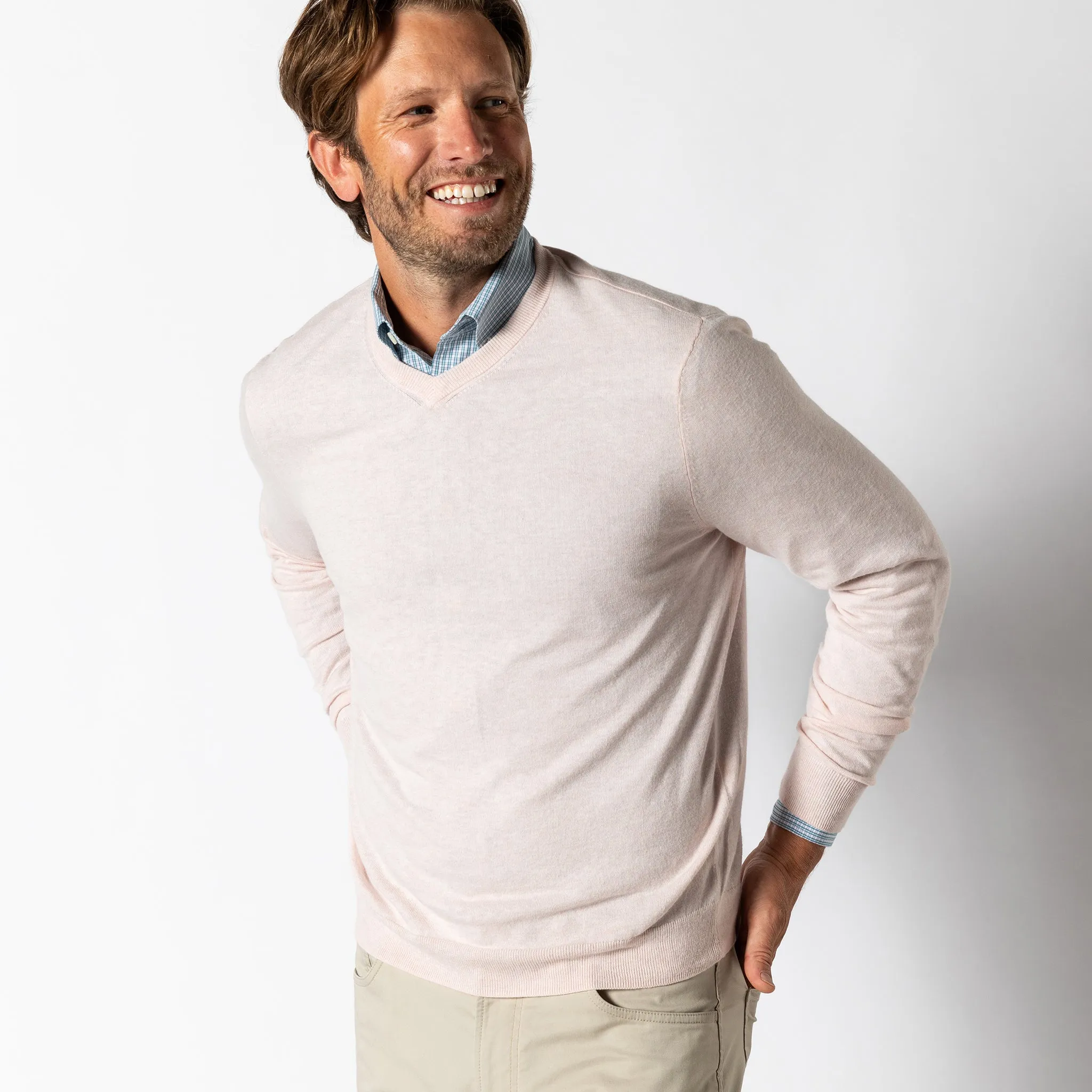 Buckley Jersey V-Neck Sweater