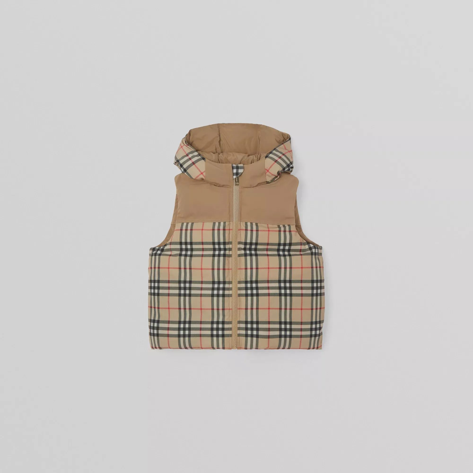 Burberry Reversible Check Hooded Puffer Gilet