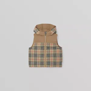 Burberry Reversible Check Hooded Puffer Gilet