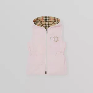 Burberry Reversible Girls Pink Puffer Gilet