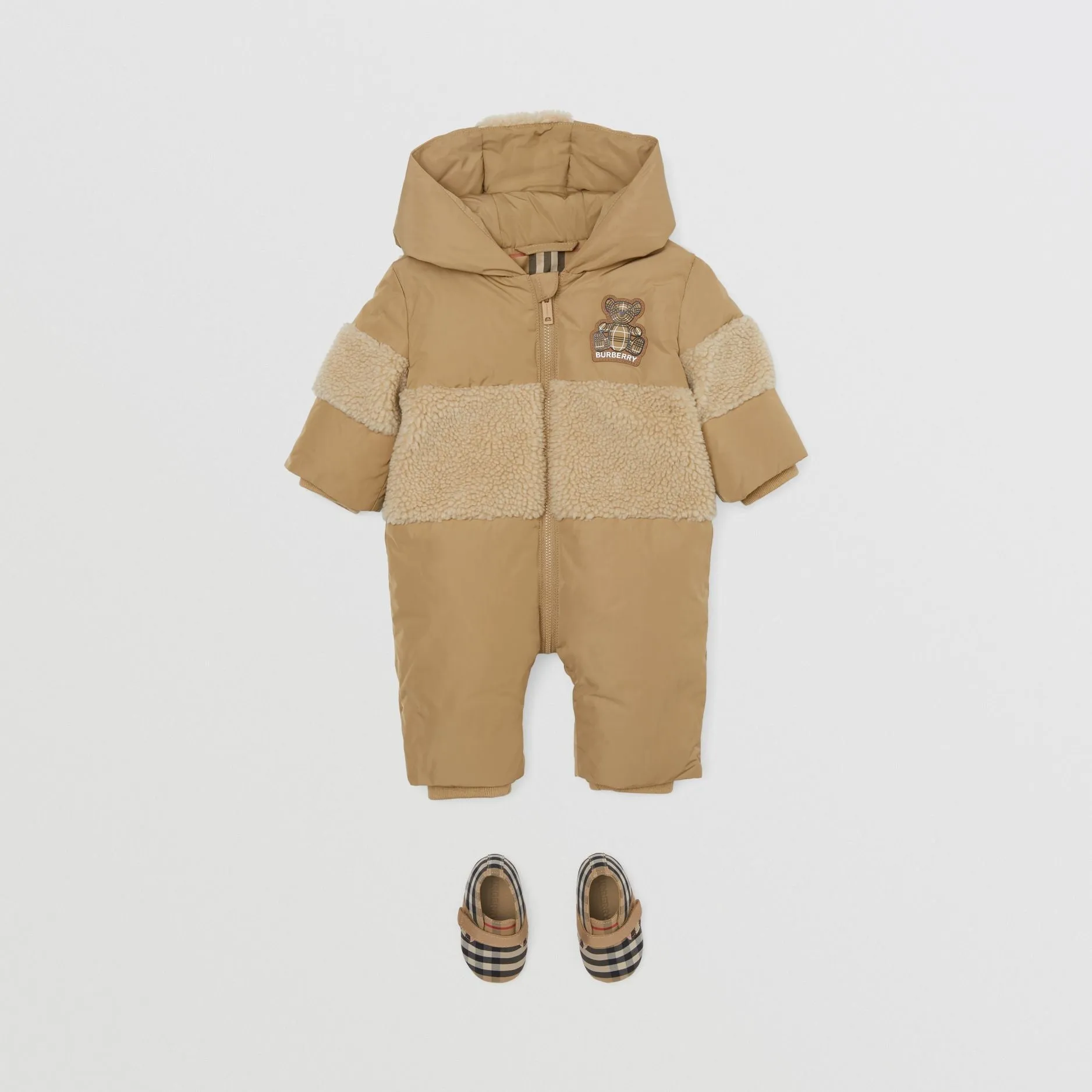 Burberry Thomas Bear Appliqué Hooded Puffer Suit