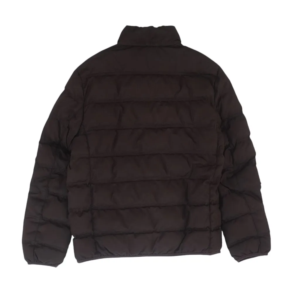 Burgundy Solid Puffer Jacket