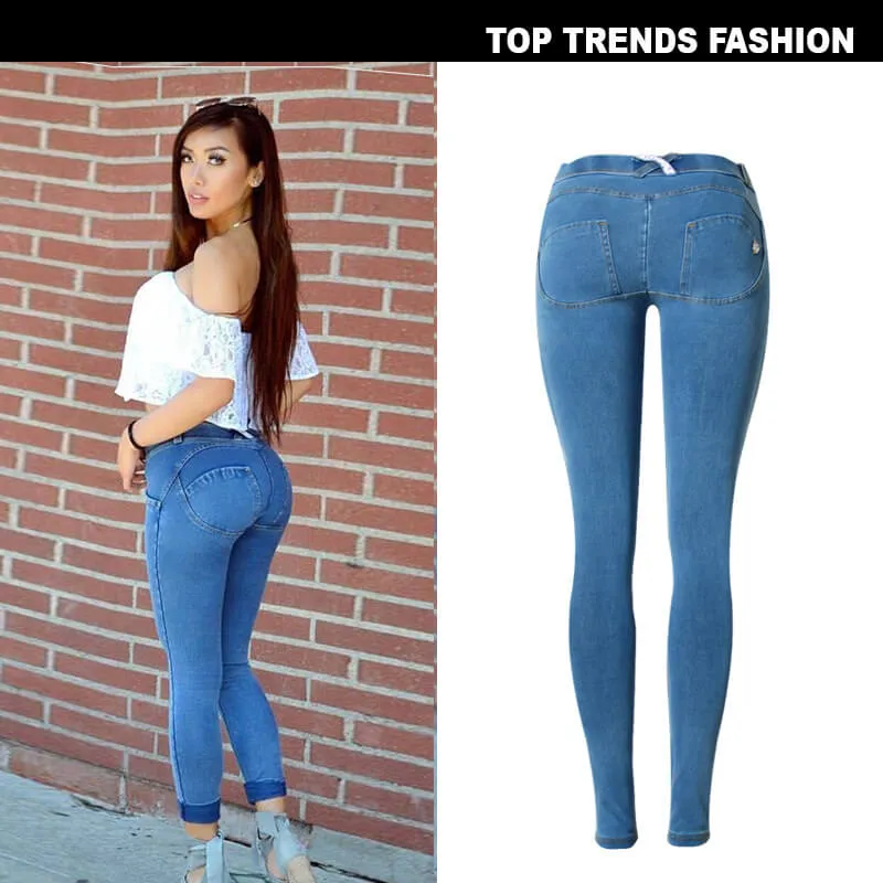 Butt-lift Pants Women's Jeans Slim Low Waisted Jeans Pencil Pants