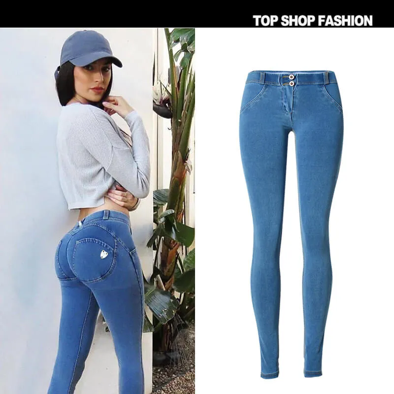 Butt-lift Pants Women's Jeans Slim Low Waisted Jeans Pencil Pants