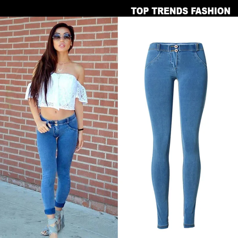 Butt-lift Pants Women's Jeans Slim Low Waisted Jeans Pencil Pants