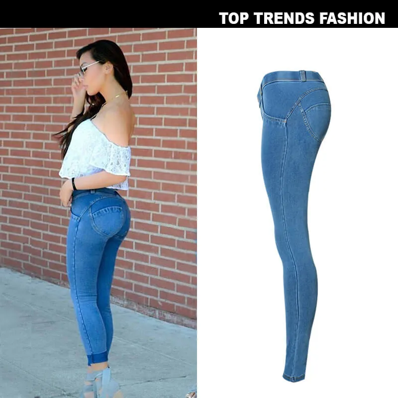 Butt-lift Pants Women's Jeans Slim Low Waisted Jeans Pencil Pants
