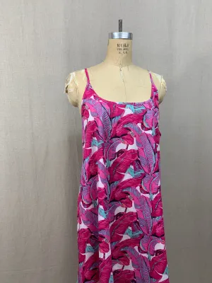 Cami Dress-Gown-Cover Up Grey Floral